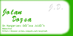 jolan dozsa business card